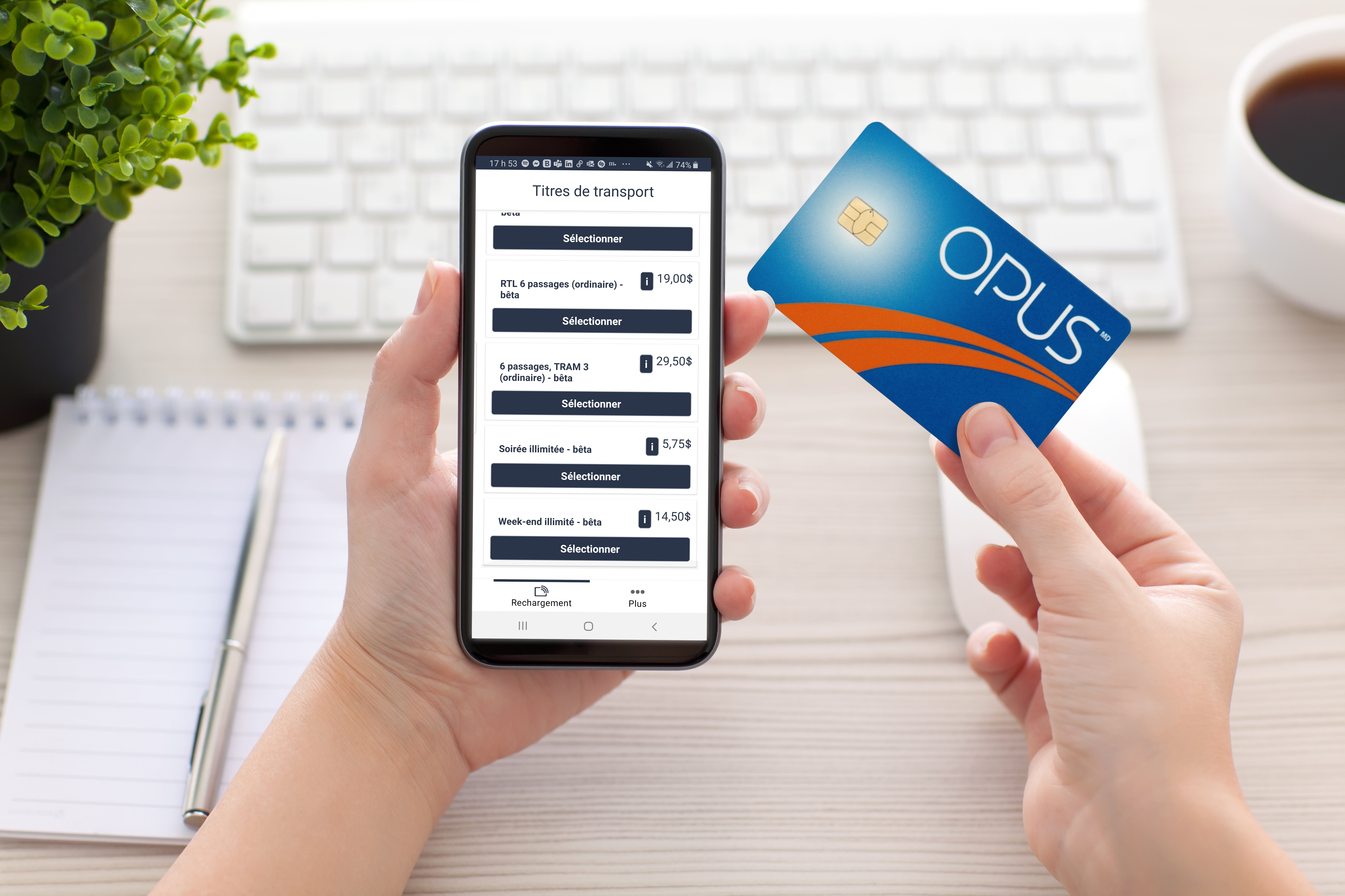 Lancement de l’appel d’offre pour la recharge de carte OPUS avec mobile