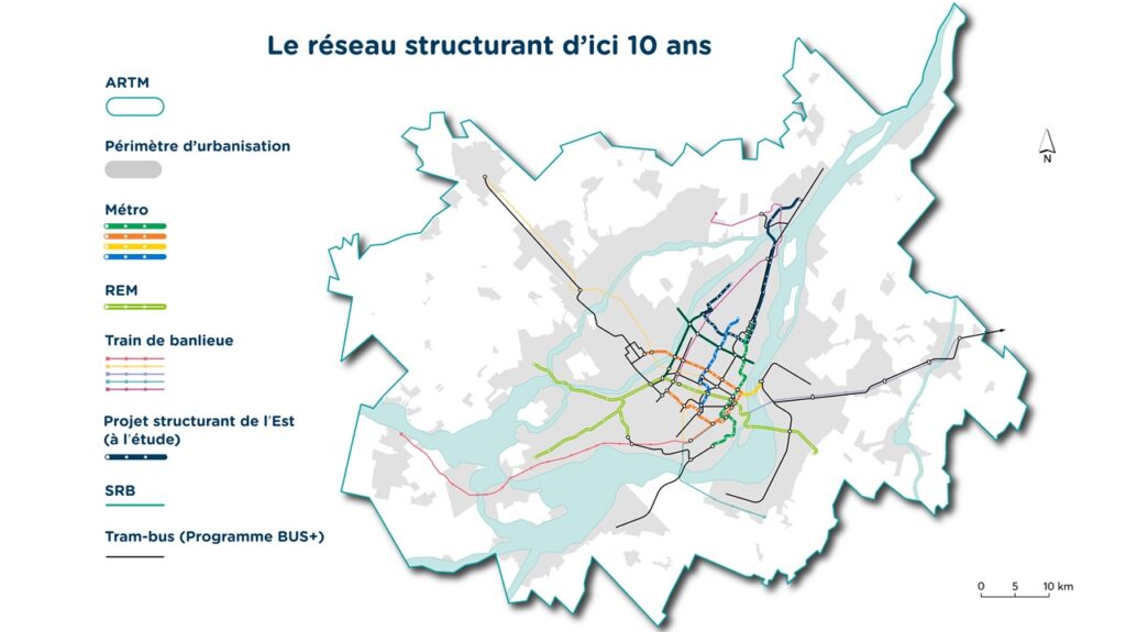 Le réseau structurant d'ici 10 ans