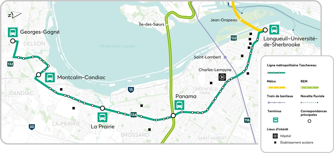 Carte de la ligne 901