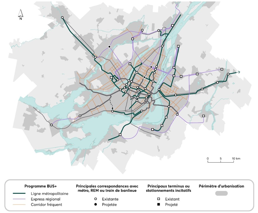 Carte du programme BUS+