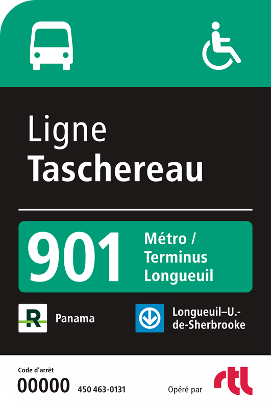 Signalétique métropolitaine ligne 901